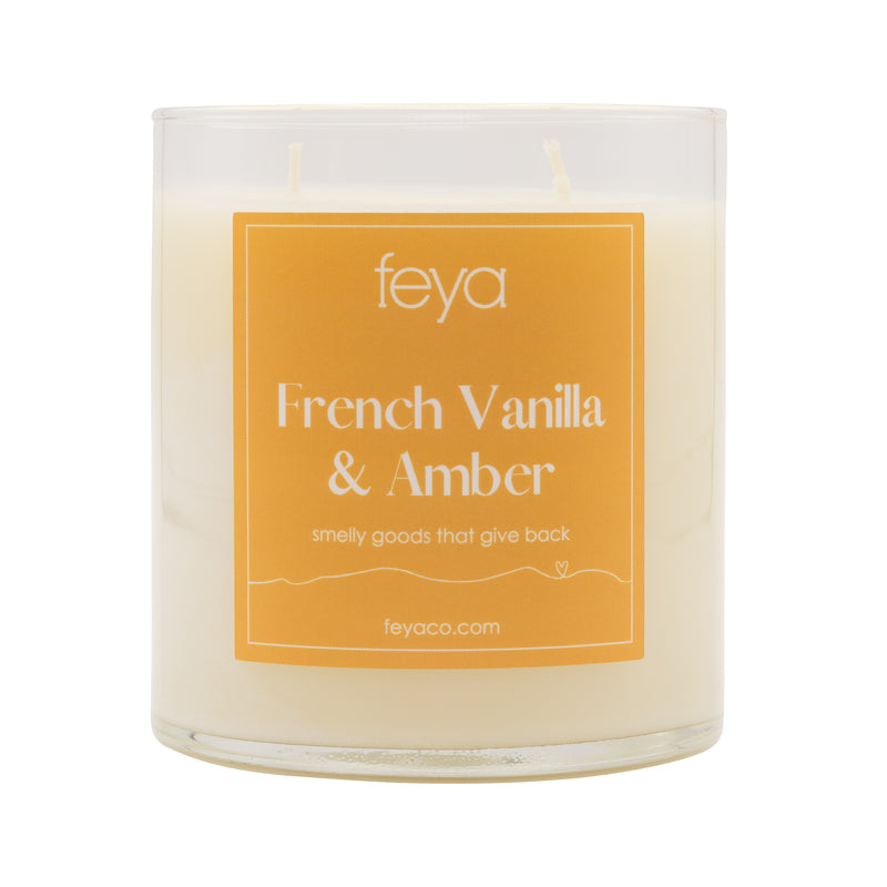 Feya French Vanilla & Amber 17 oz Candle