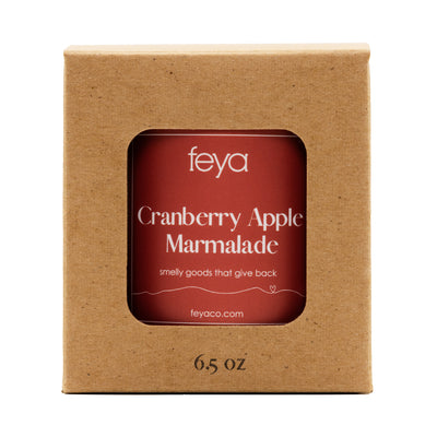 Feya Cranberry Apple Marmalade 6.5 oz Candle with box