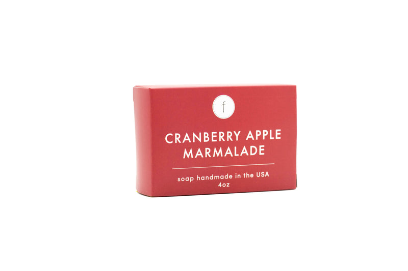 Feya Co Cranberry Apple Marmalade Soap in packaging