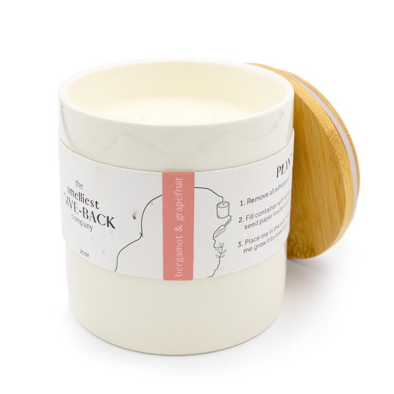 Feya Co Botanical Candle Bergamot & grapefruit 25oz Bamboo lid